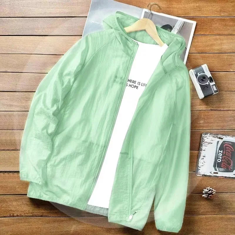 UV Sun Protection Jacket – Ultra-Thin Hooded Cooling Skin Coat