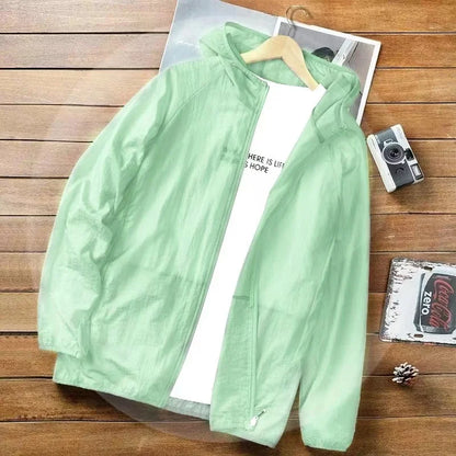 UV Sun Protection Jacket – Ultra-Thin Hooded Cooling Skin Coat