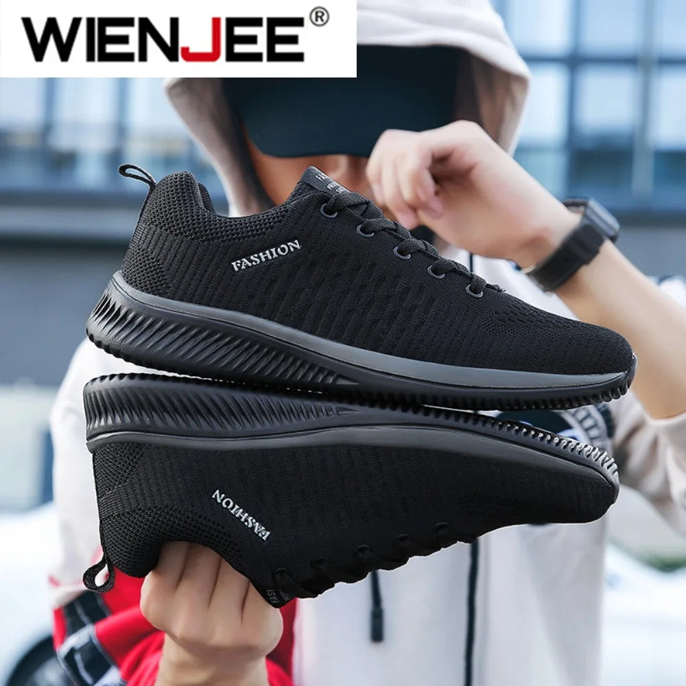 Men's Breathable Knit Sneakers – Lightweight Running & Walking Shoes