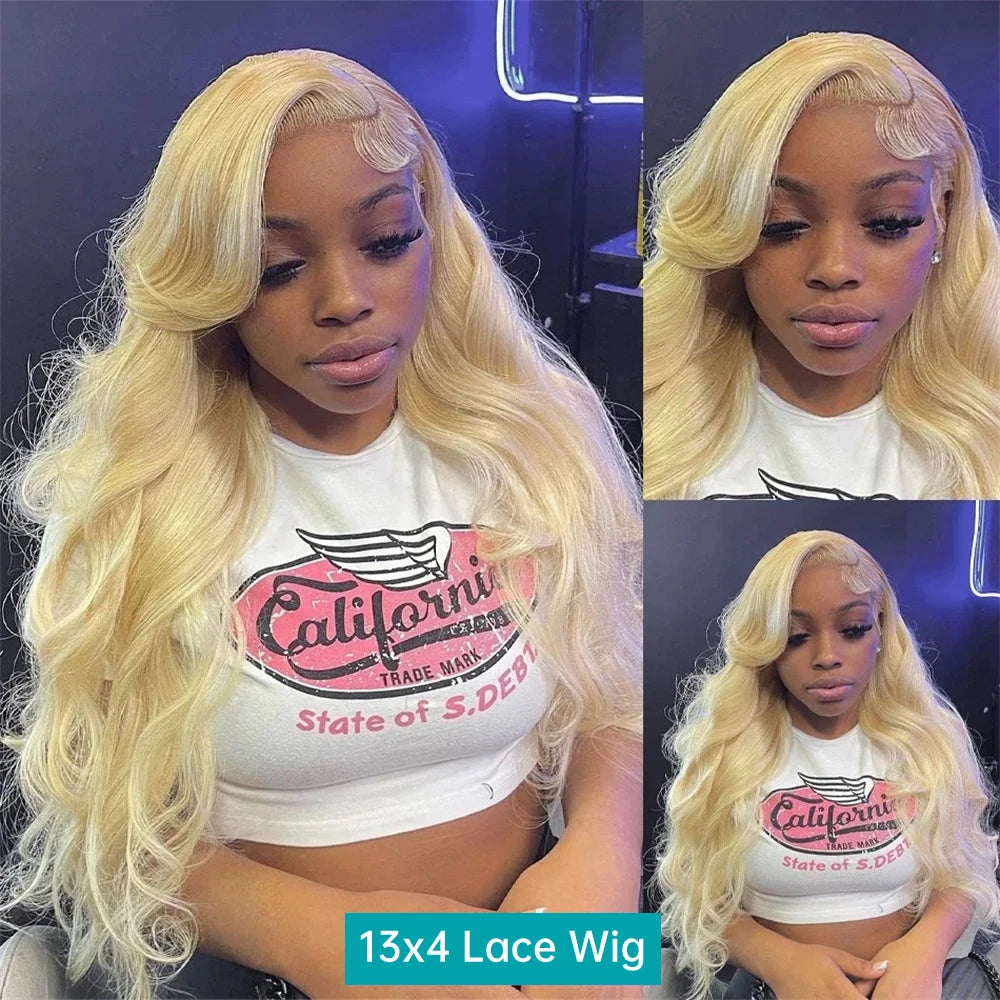 613 Blonde Body Wave Human Hair Wig – 13x6 & 13x4 HD Lace Front