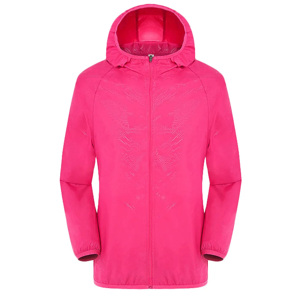 Waterproof Hiking Jacket for Men & Women – Quick Dry Outdoor Hooded Windbreaker