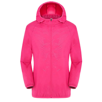 Waterproof Hiking Jacket for Men & Women – Quick Dry Outdoor Hooded Windbreaker