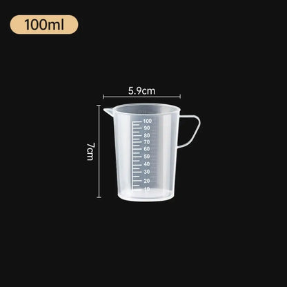 1pc Clear Graduated Measuring Cup Scale Plastic Transparent Mixing Large Capacity Lid Laboratory