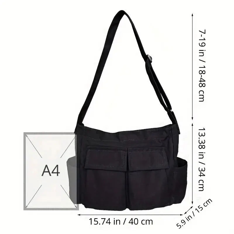 Canvas Crossbody Shoulder Bag Large Capacity Women Hobo Tote