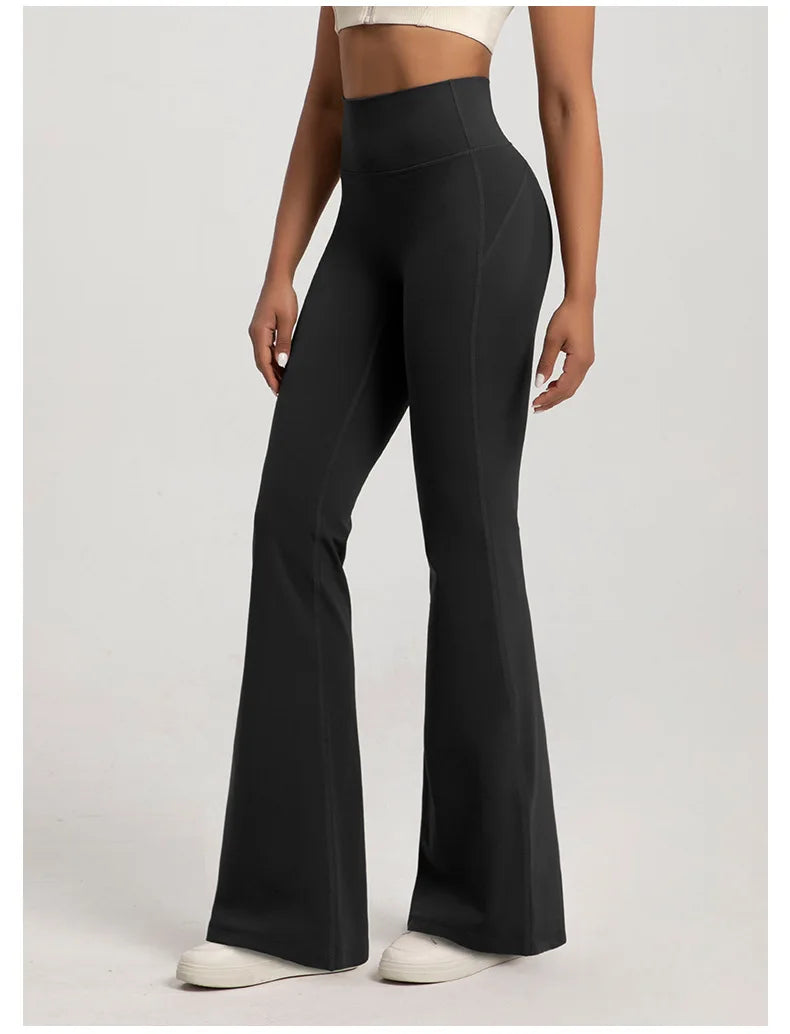 High Waist Flare Pants for Women – Butt Lifting Yoga Bell Bottom Leggings