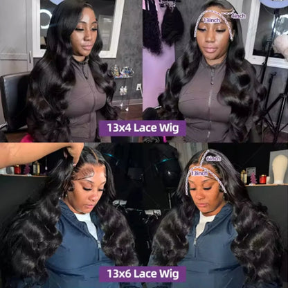 Body Wave Lace Front Wig – Human Hair, HD Transparent, Glueless