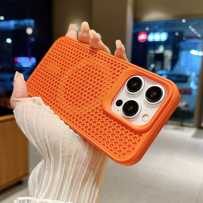 Magnetic Magsafe Cooling Breathable Shell Case Iphone 16 15 14 13 12 Pro Max Plus Shockproof Heat