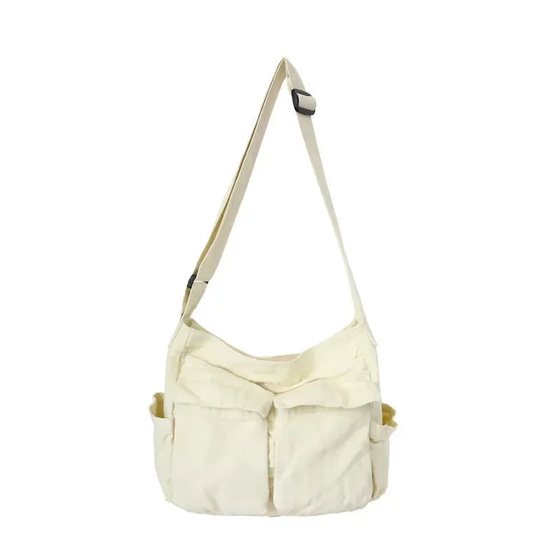 Canvas Messenger Bag – Large Capacity Women's Casual Shoulder & Crossbody Bag