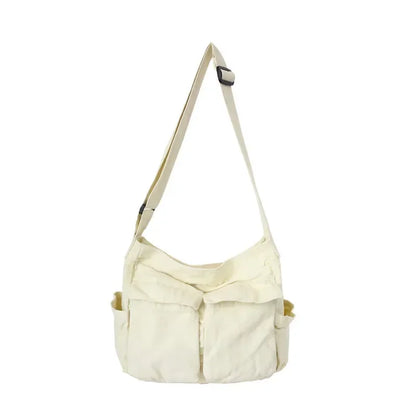 Canvas Messenger Bag – Large Capacity Women's Casual Shoulder & Crossbody Bag
