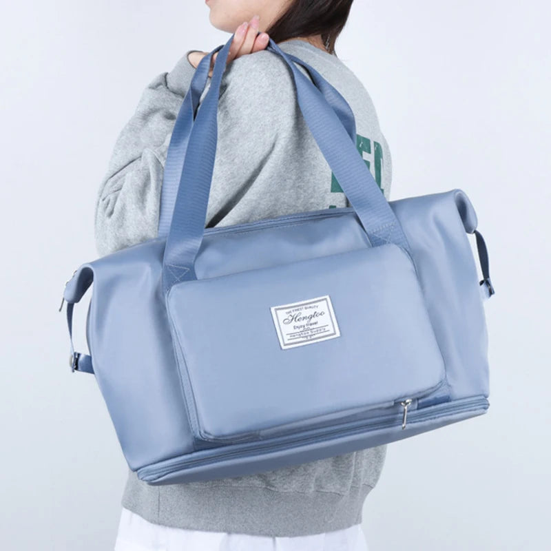Foldable Travel Bag Large Capacity Waterproof Weekender Tote