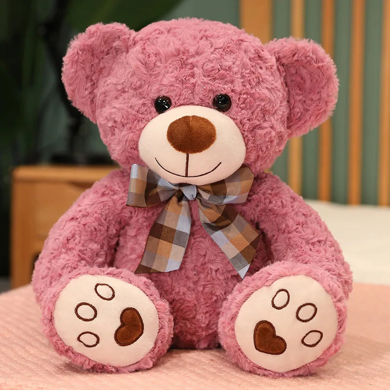 60cm Cute Classic Teddy Bear Plush Toys Kawaii Bow Tie Plushie Pillow Stuffed Soft Dolls Kids Girls
