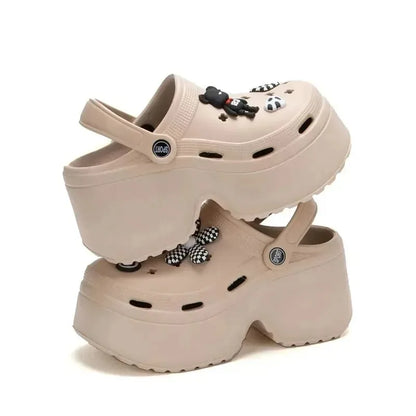 Women's Chunky Platform Clogs – Closed Toe Garden Shoes