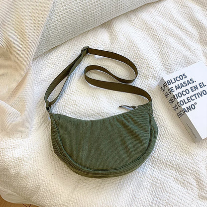 Corduroy Hobo Shoulder Bag – Retro Casual Women's Crossbody Bag