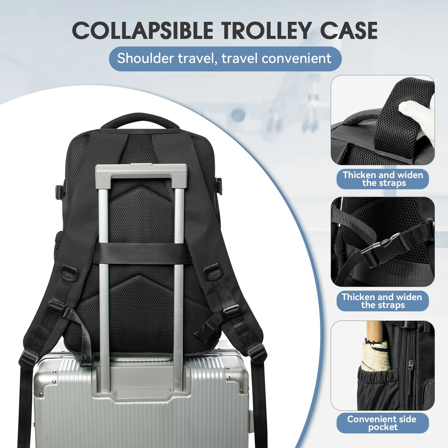 Vacuum Compression Backpack – Large Capacity Travel & Laptop Bag