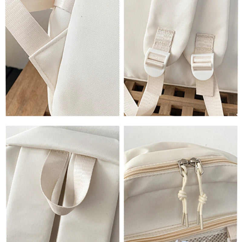 Transparent Ita Backpack – Large Capacity Japanese Style School Bag for Women