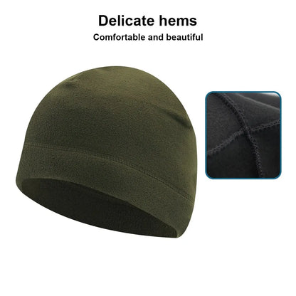 Polar Fleece Skull Cap – Warm Windproof Winter Beanie for Men & Women