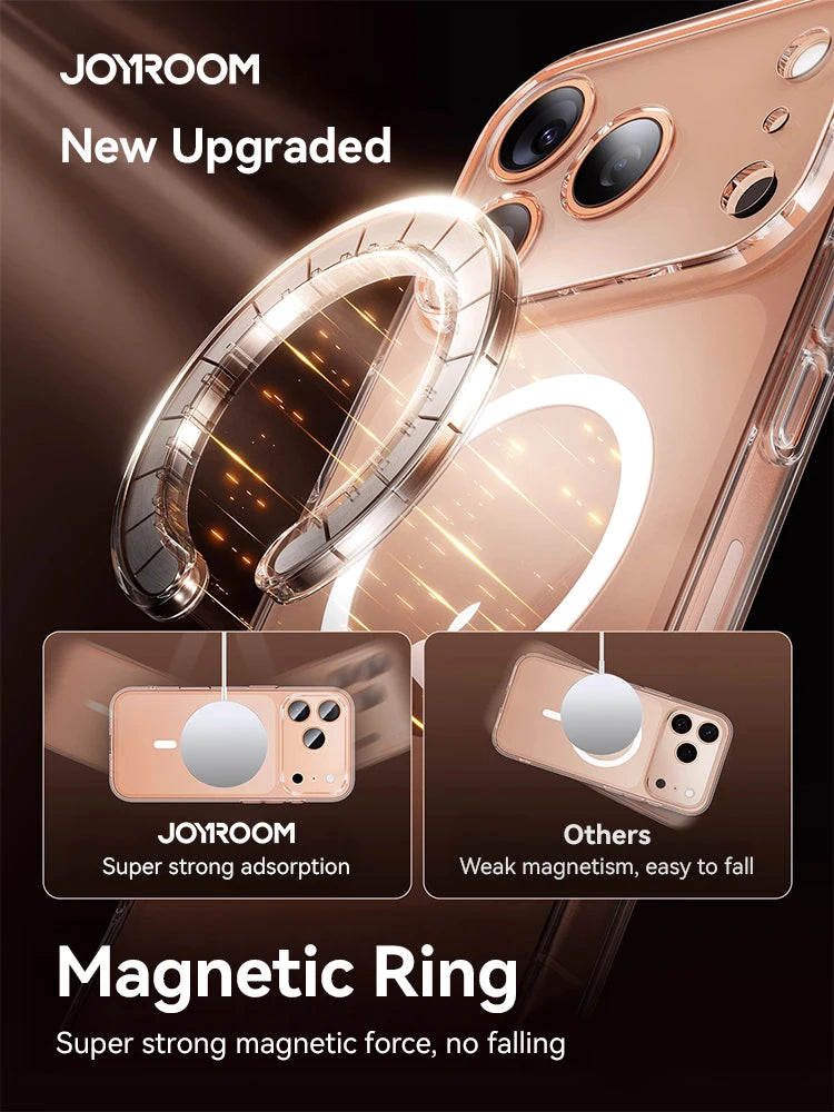 Joyroom Magnetic Case Iphone 17 Pro Max Anti Yellow Transparent Cover Wireless Charger Thin