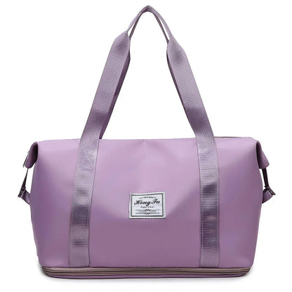 Travel Duffle Bag – Waterproof Nylon Gym Tote for Women