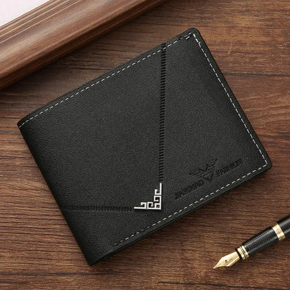 RFID Blocking Slim Leather Wallet for Men – Bifold Minimalist Card Holder