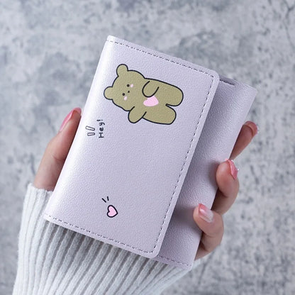 Cute Cartoon Small Wallet for Women – Card Holder Coin Purse