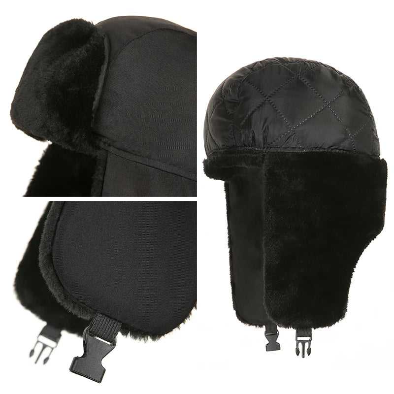 Men's Winter Trapper Hat with Faux Fur Earflaps