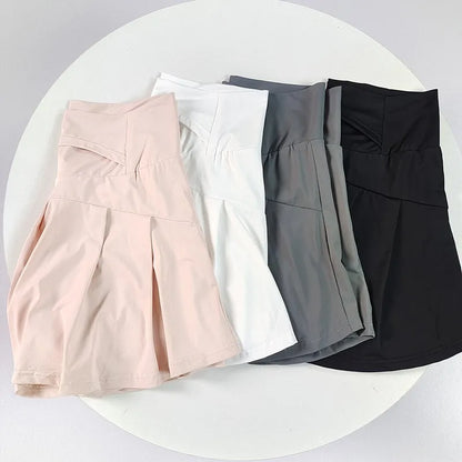 Women's Ice Silk Skort – Quick-Dry High-Waist Tennis Skirt