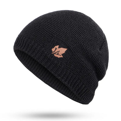 Winter Knit Beanie Hat Fleece Lined Warm Slouchy Cap