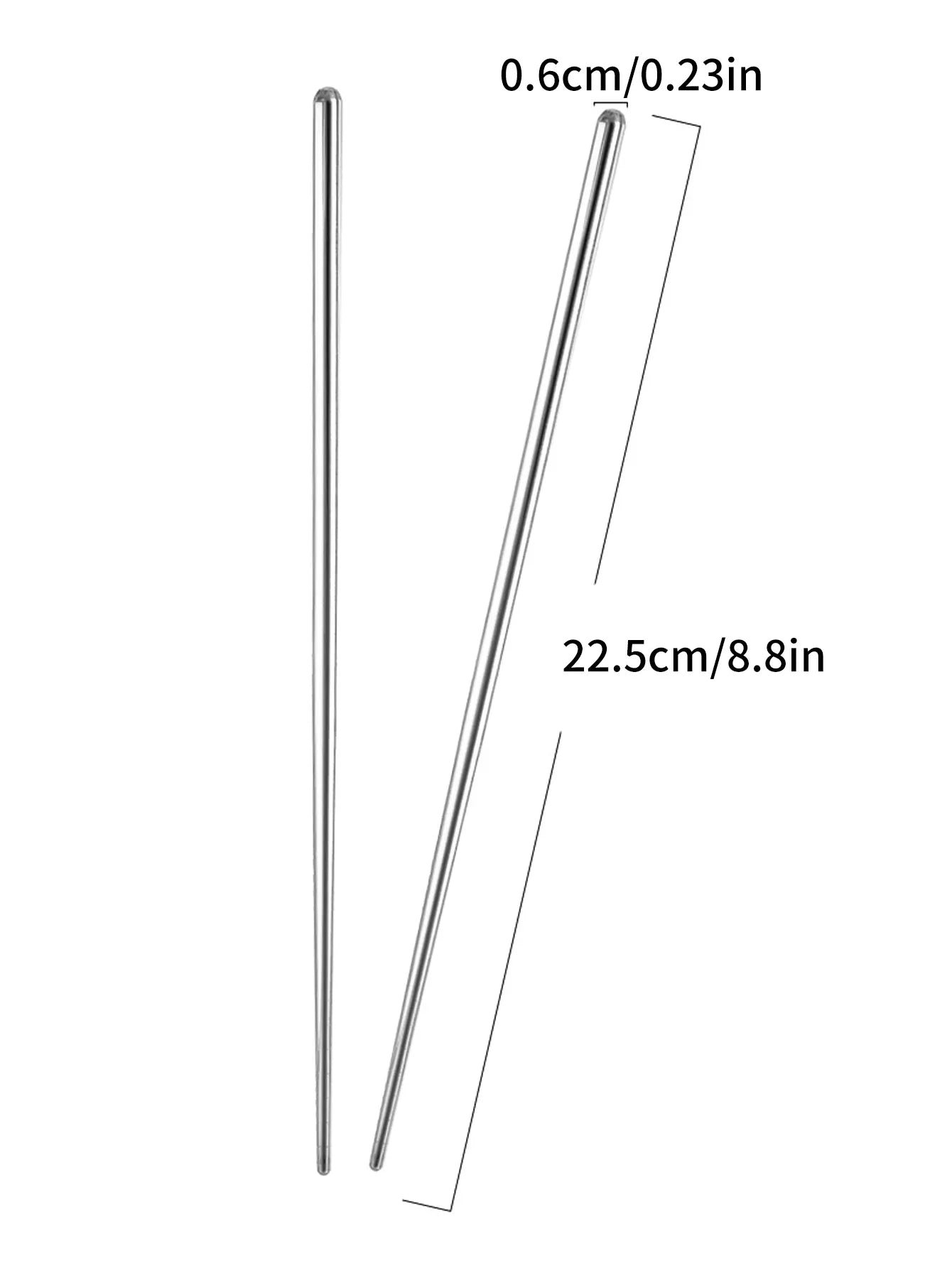 Reusable Stainless Steel Chopsticks – Non-Slip, Multi-Pack