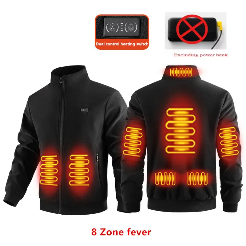8-Zone Electric Heated Jacket for Men & Women