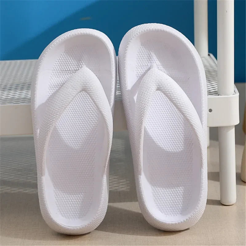 Women's Platform Flip Flops – Cushioned EVA Non-Slip Beach Sandals