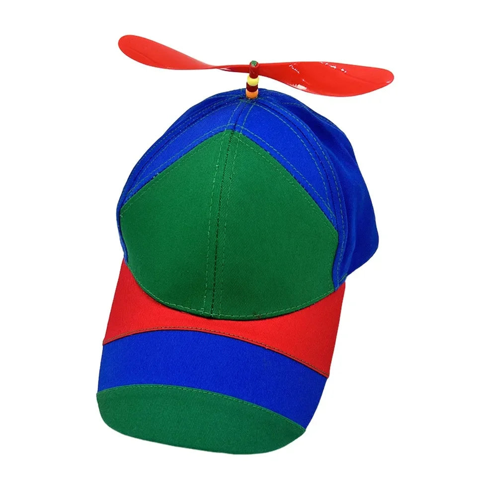 Propeller Beanie Hat – Funny Rainbow Helicopter Cap for Kids