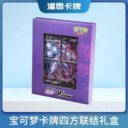 Stock Genuine 100 Original Pokemon Ptcg Card Quartet Coupling V-Union Gift Boxes Pikachu Big Gather