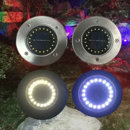 20leds Disk Underground Lamp Spotlight Buried Solar Light Home Garden Lawn Yard Decoration