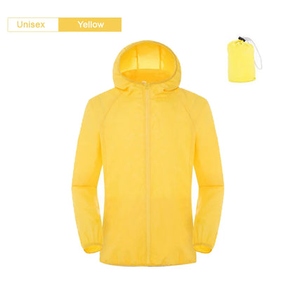 Waterproof Rain Jacket Unisex – Lightweight Packable Windbreaker