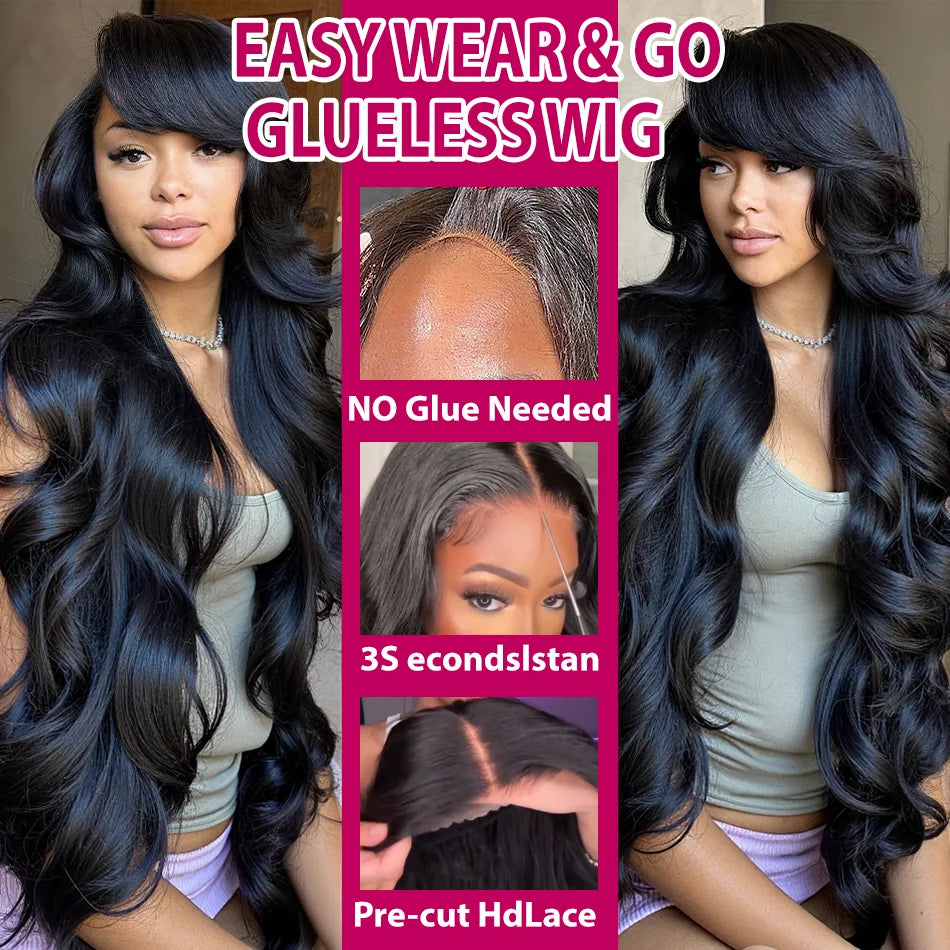 Body Wave HD Lace Wig – 5x5 Glueless, 13x4 & 13x6 Human Hair, 180–250% Density