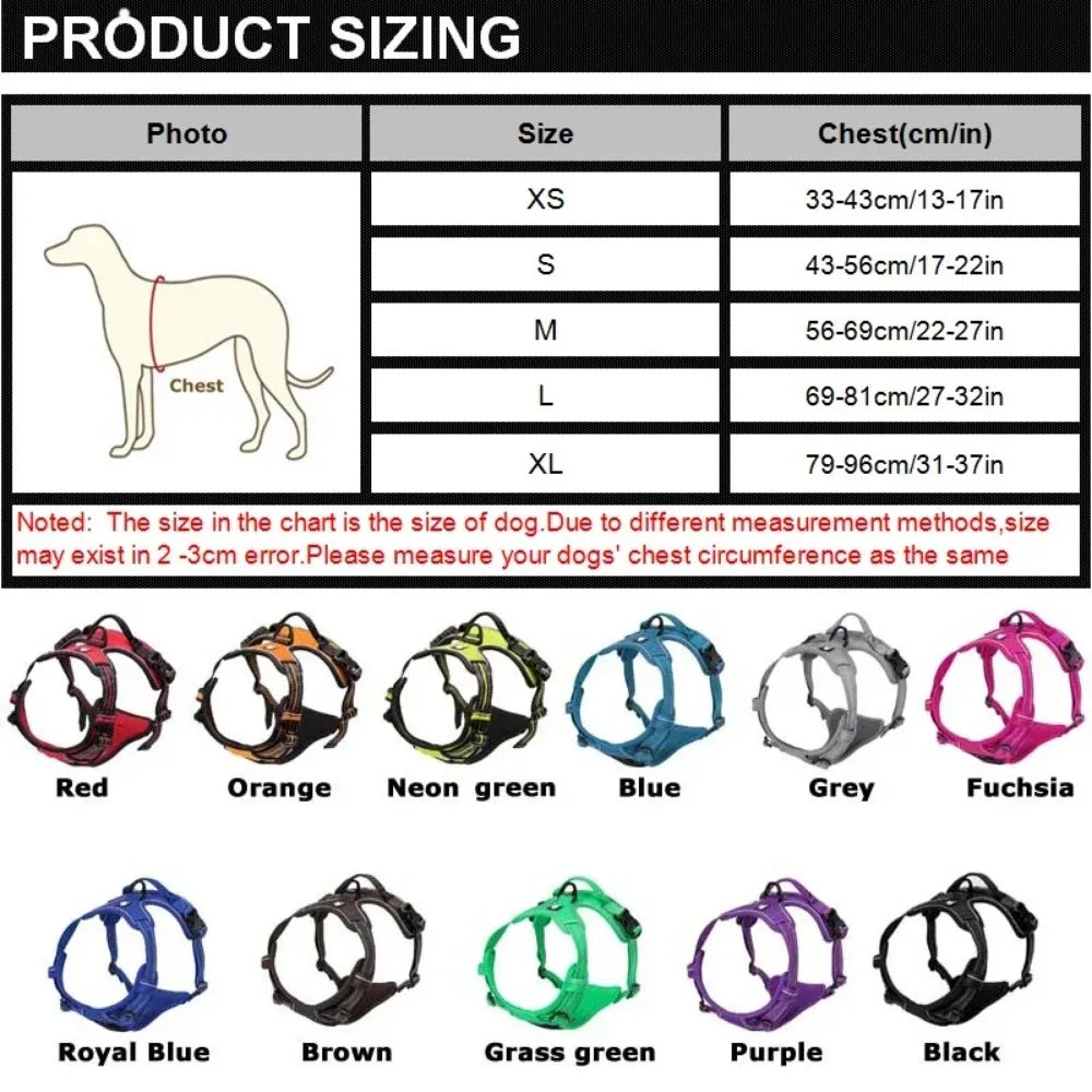 Dog Harness – Reflective Adjustable Breathable Vest for S/M/L/XL
