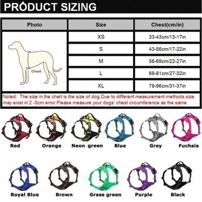 Dog Harness – Reflective Adjustable Breathable Vest for S/M/L/XL