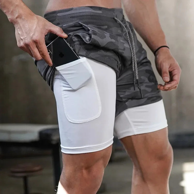 Men's 2-in-1 Running Shorts – Quick-Dry Gym & Workout Shorts