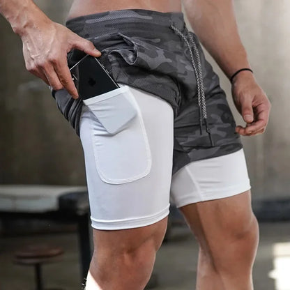 Men's 2-in-1 Running Shorts – Quick-Dry Gym & Workout Shorts