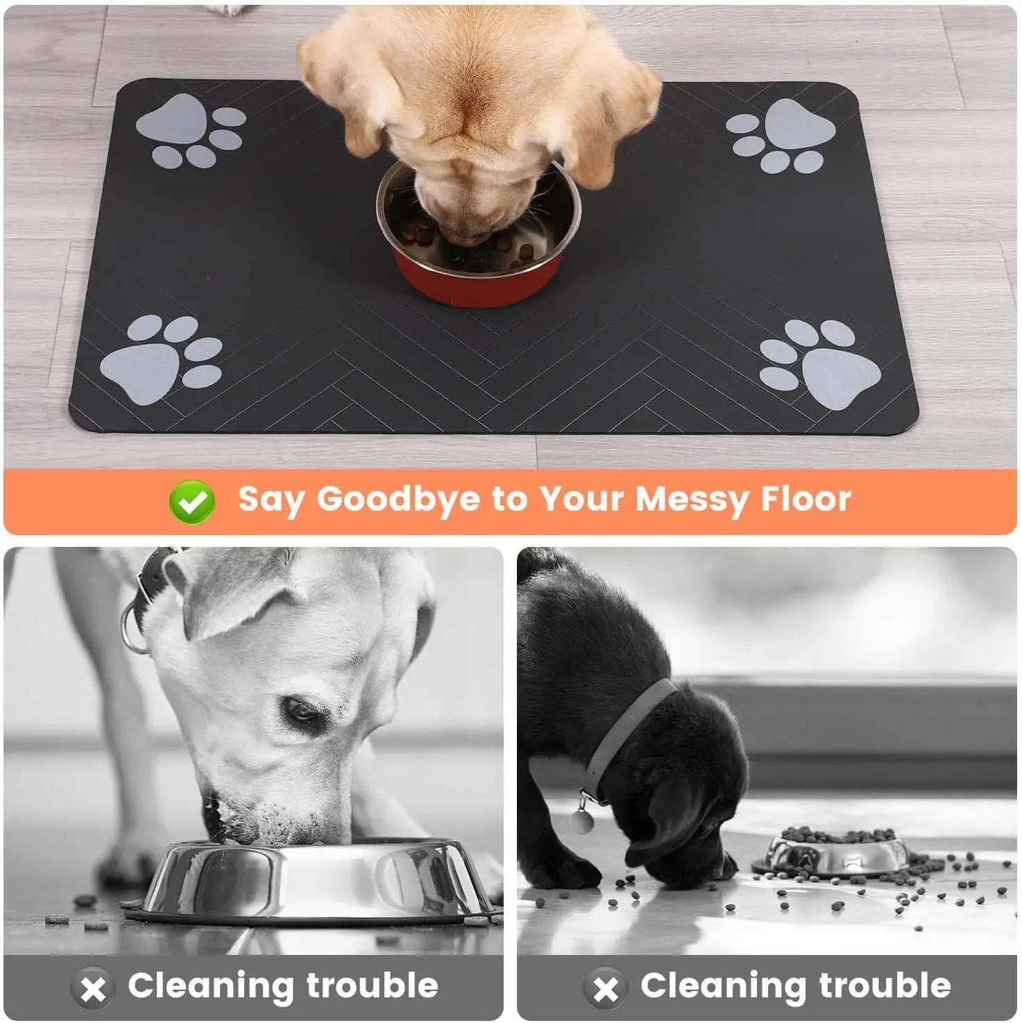 Pet Feeding Mat – Absorbent Quick-Dry Placemat for Dogs & Cats
