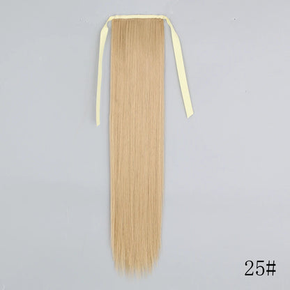 Wrap Around Ponytail Extension – Long Straight Synthetic Clip-In