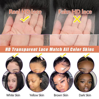 360 Lace Front Wig 30 40 Inch Bone Straight Human Hair Wigs Brazilian 13x6 Hd Frontal 100 Pre