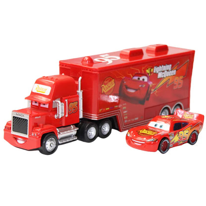 Cars Lightning McQueen Diecast Container Truck Toy