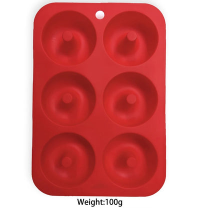 Silicone Donut Mold 6-Cavity Non-Stick Baking Pan for Doughnuts & Bagels