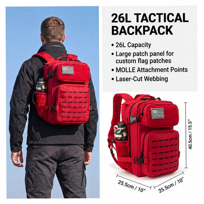 26L Tactical Backpack – MOLLE Rucksack for Men & Women