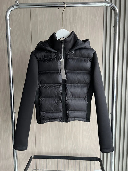 Women's Hooded Down Jacket – Lightweight Warm Zip-Up Sports Coat