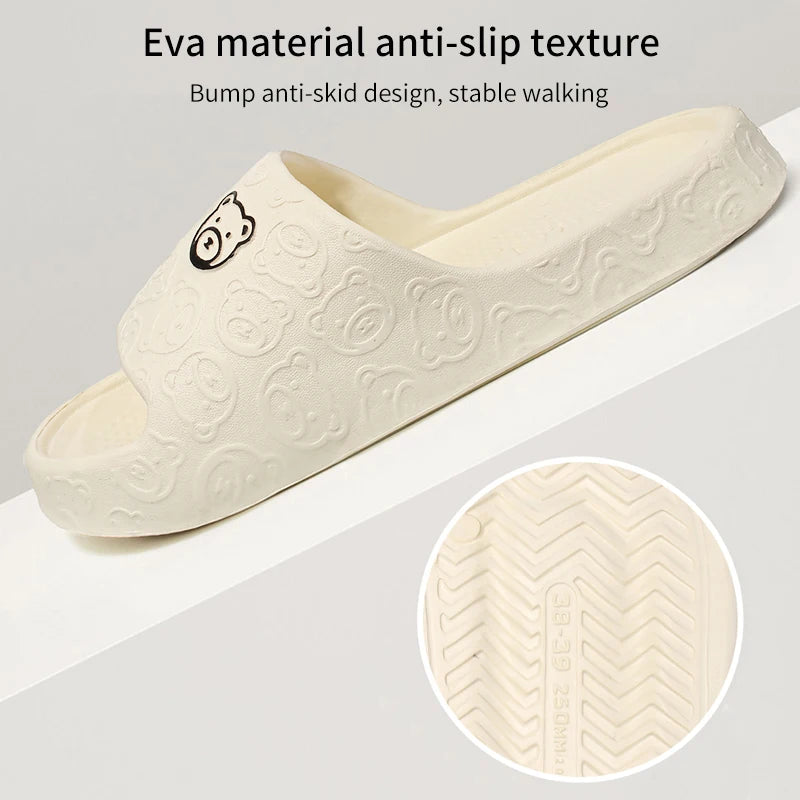 Non-Slip Slippers Female Outer Wear Bathroom Indoor Home Sandals Summer Eva