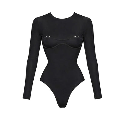 Women's 2-Piece Bodysuit & Sequin Skirt Set