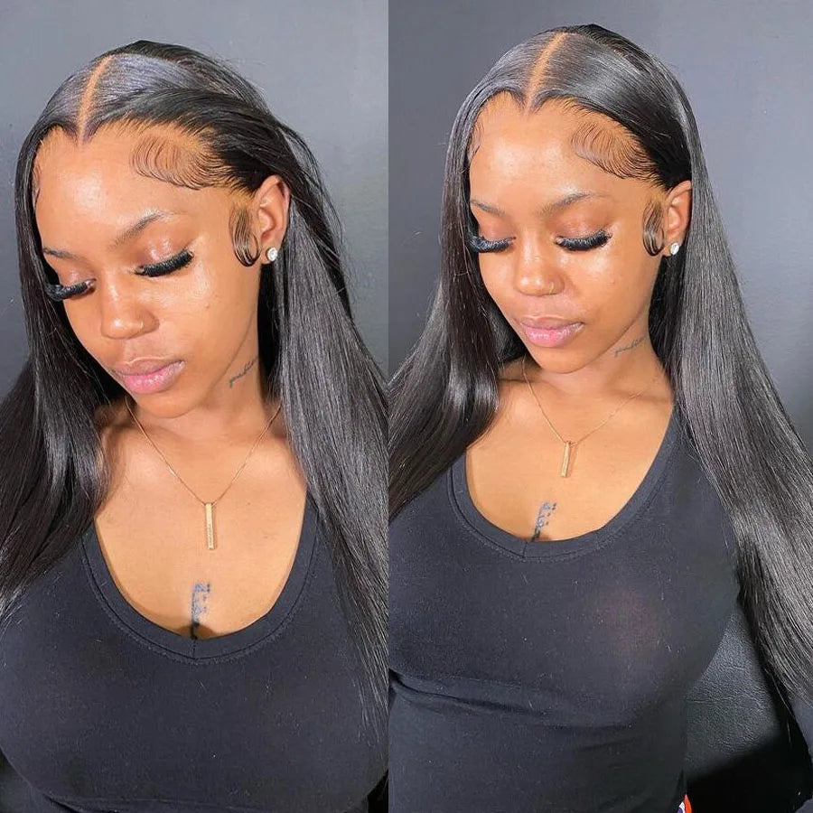 Wow Angel Hd Lace Front Wigs 250 13x6 Straight Hair Invisible Melt Skin Human Wig