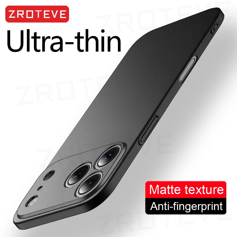 Iphone 17 16 17e 16e 15 14 13 12 Pro Max Zroteve Slim Matte Hard Pc Cover Iphone16 Plus Iphone15